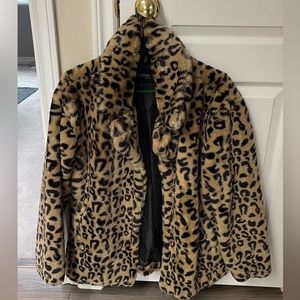 Leopard Print Fur Coat